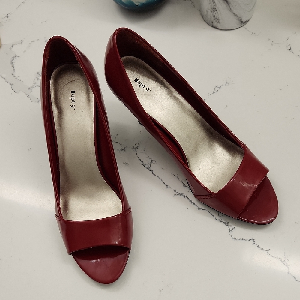 Apt. 9 Chic Red Open-Toe Heels ❤️ Just In Time For Vallentine's Day ❤️